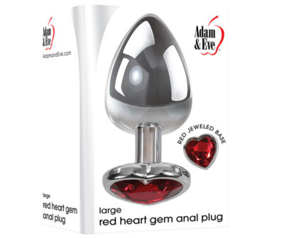Adam & Eve Red Heart Gen Anal Plug - Large